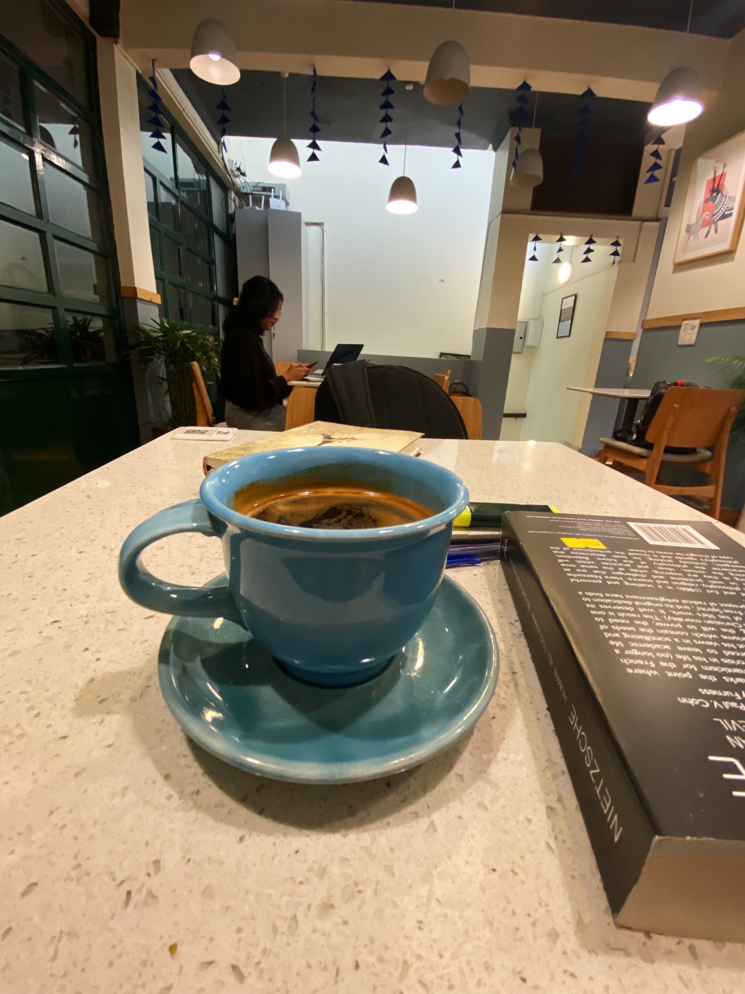 Coffee and books illustration